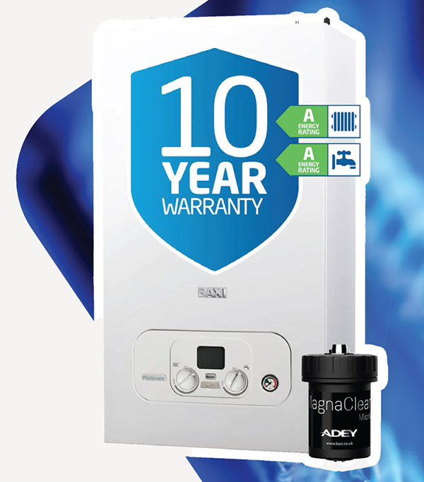 baxi boiler with 10 year warranty